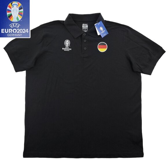 UEFA Germany Soccer Polo Shirt Euro 2024 Official Merch Deutschland Men 3XL NWT - Picture 1 of 10